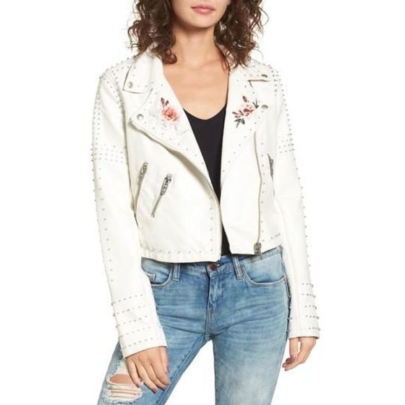 NWT $188 Studded floral BLANK NYC jacket‎